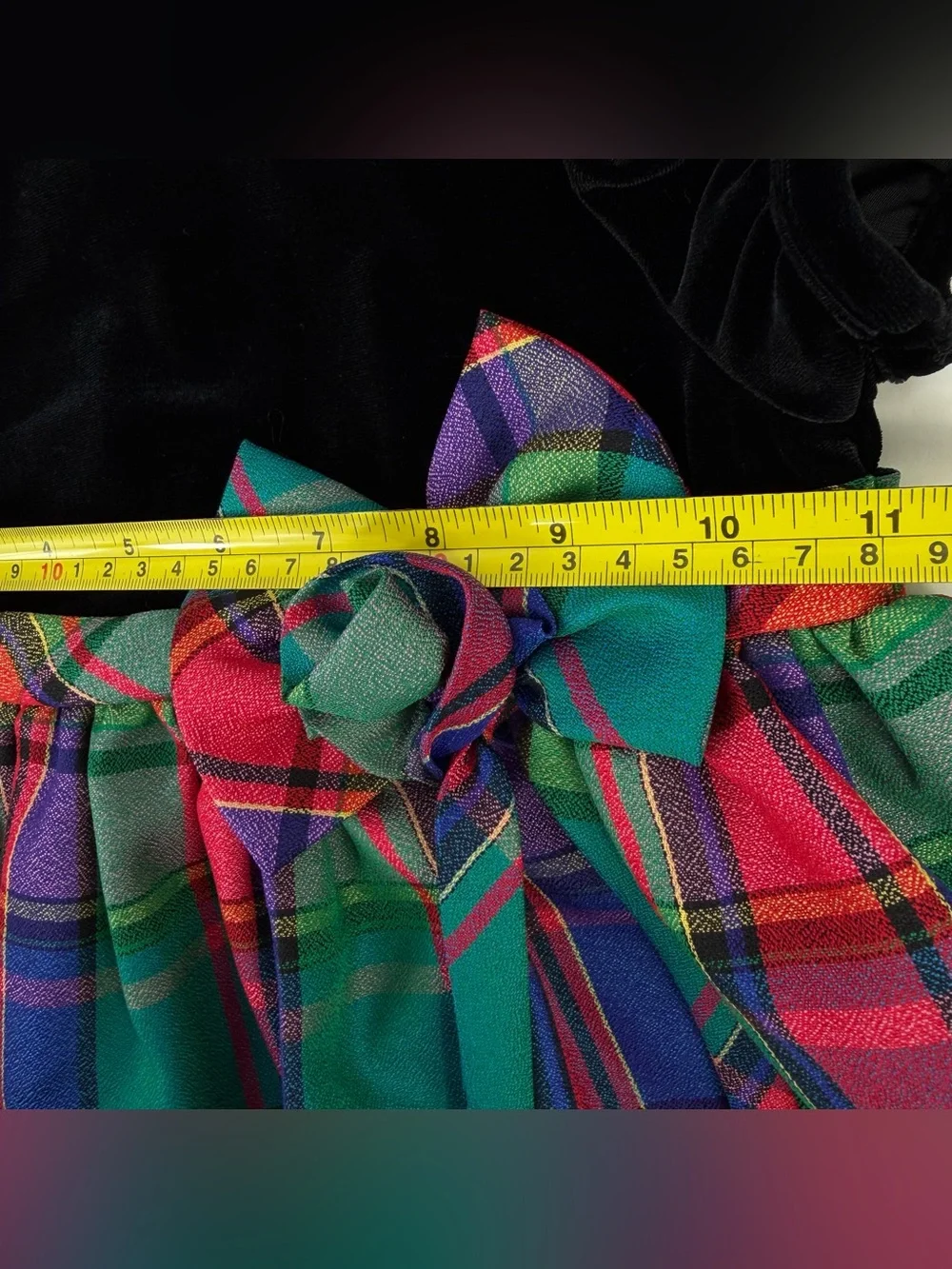 Youngland 3T Velvet Plaid Party Dress Puff Sleeve Twirl Dress